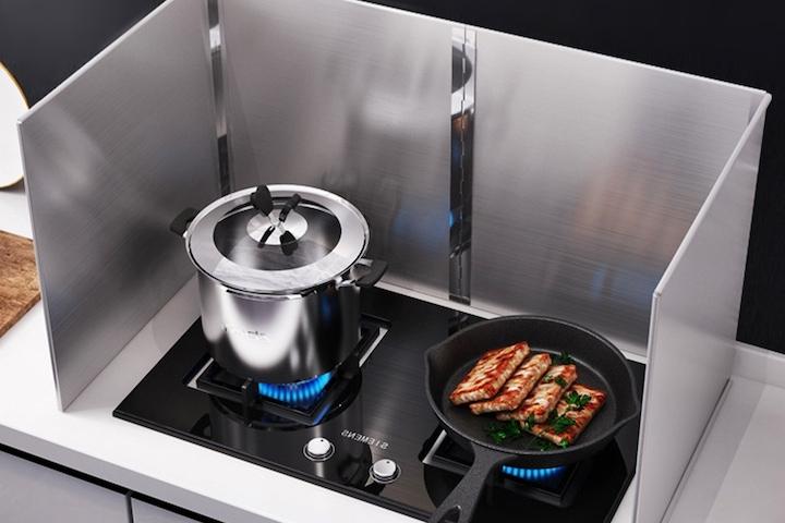 가스렌지가림막 기름튐방지 가스레인지 인덕션 가림막 2피스 3size