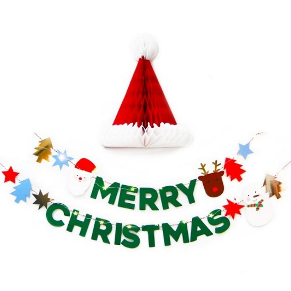 인디케이 산타모자 크리스마스 그린 가랜드
