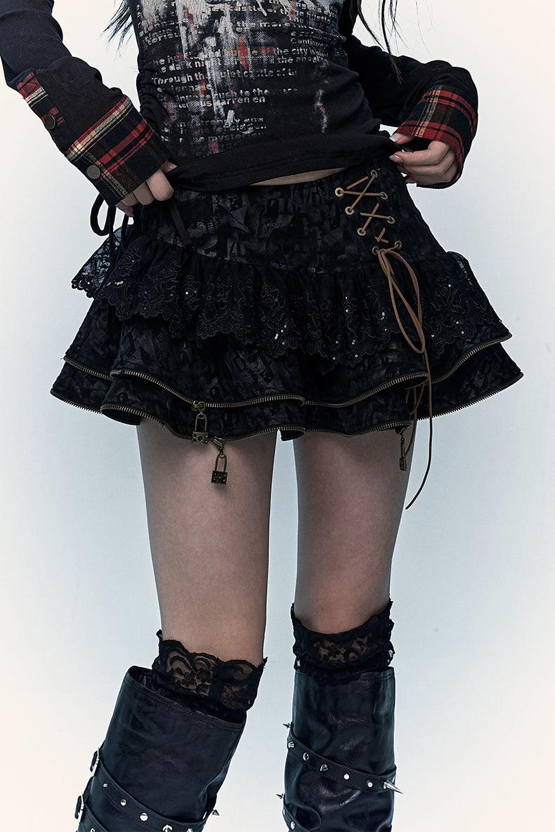 Layered Lace Skirt - S