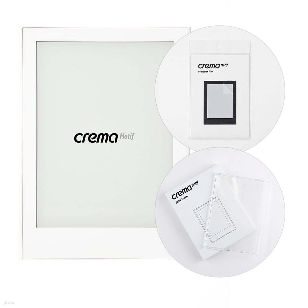 크레마 모티프 : 화이트 + 젤리 케이스 + 보호 필름