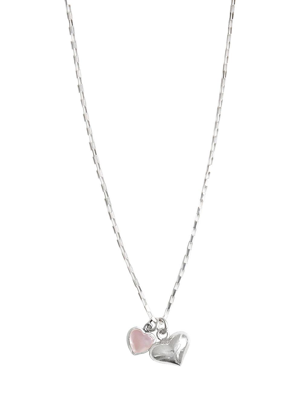 Double heart chain necklace