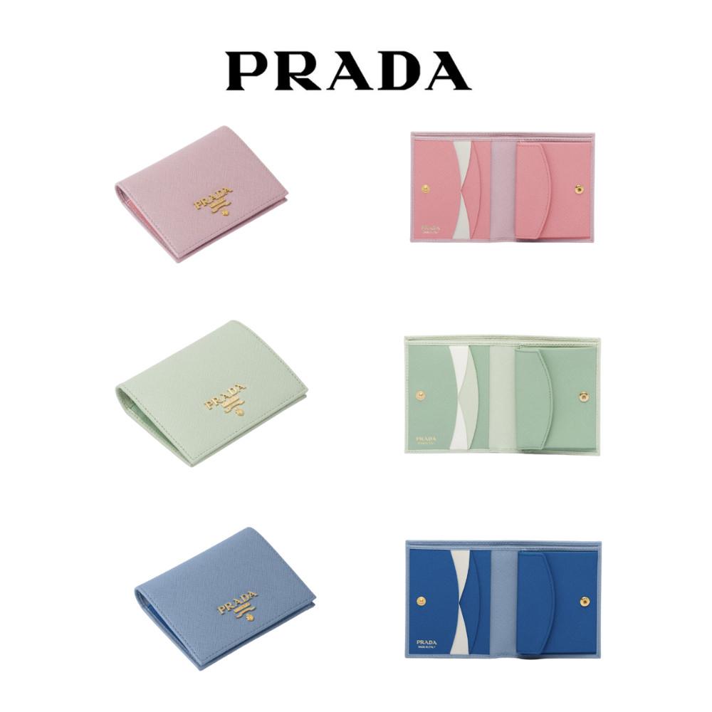 프라다 스몰 사피아노 투톤 가죽 지갑 4색상 1MV204_ZLP PRADA