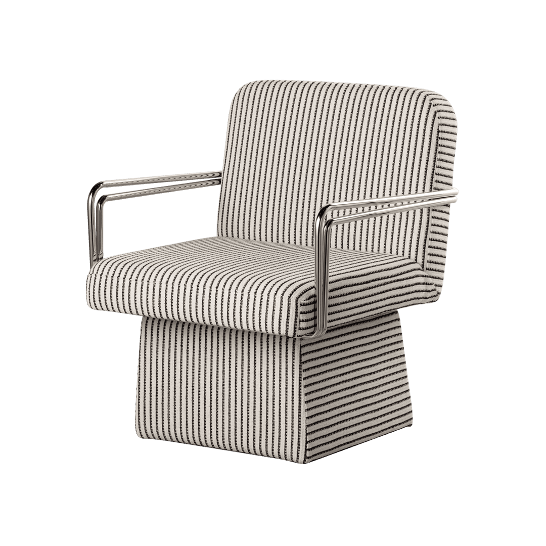 ROTATE EASY CHAIR _ 블랙 스트라이프