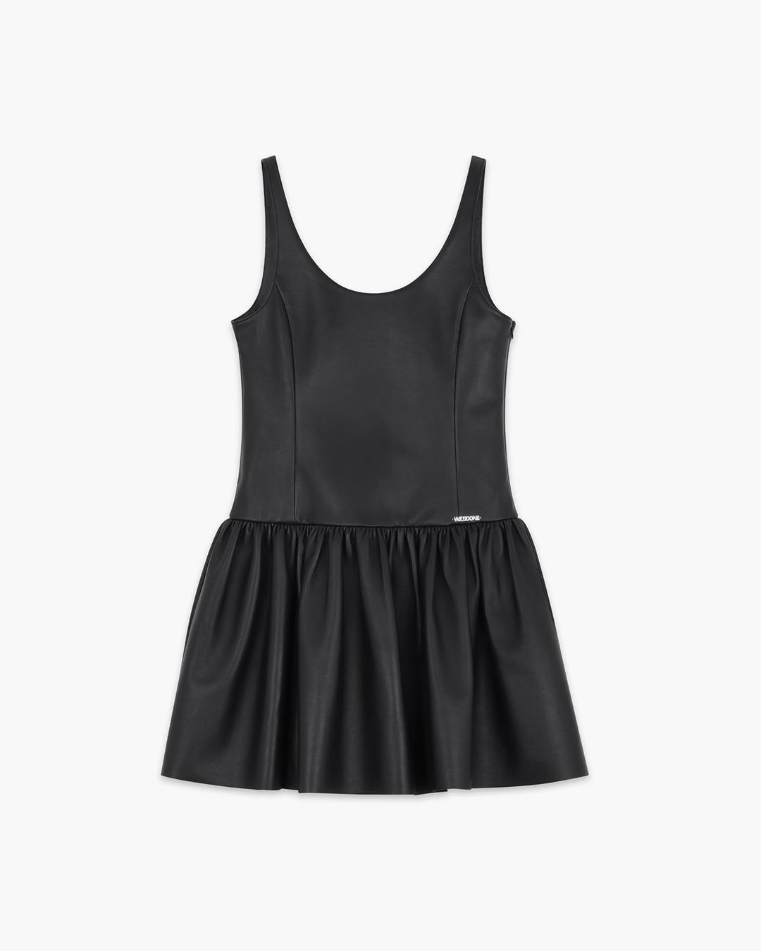 Leather Gathered Dress