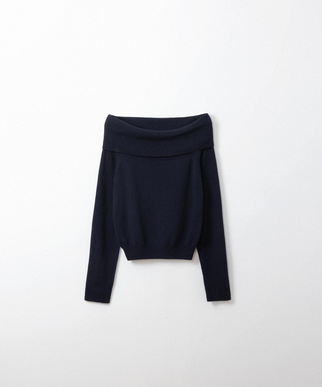 레이지 오프숄더 스웨터 (navy)