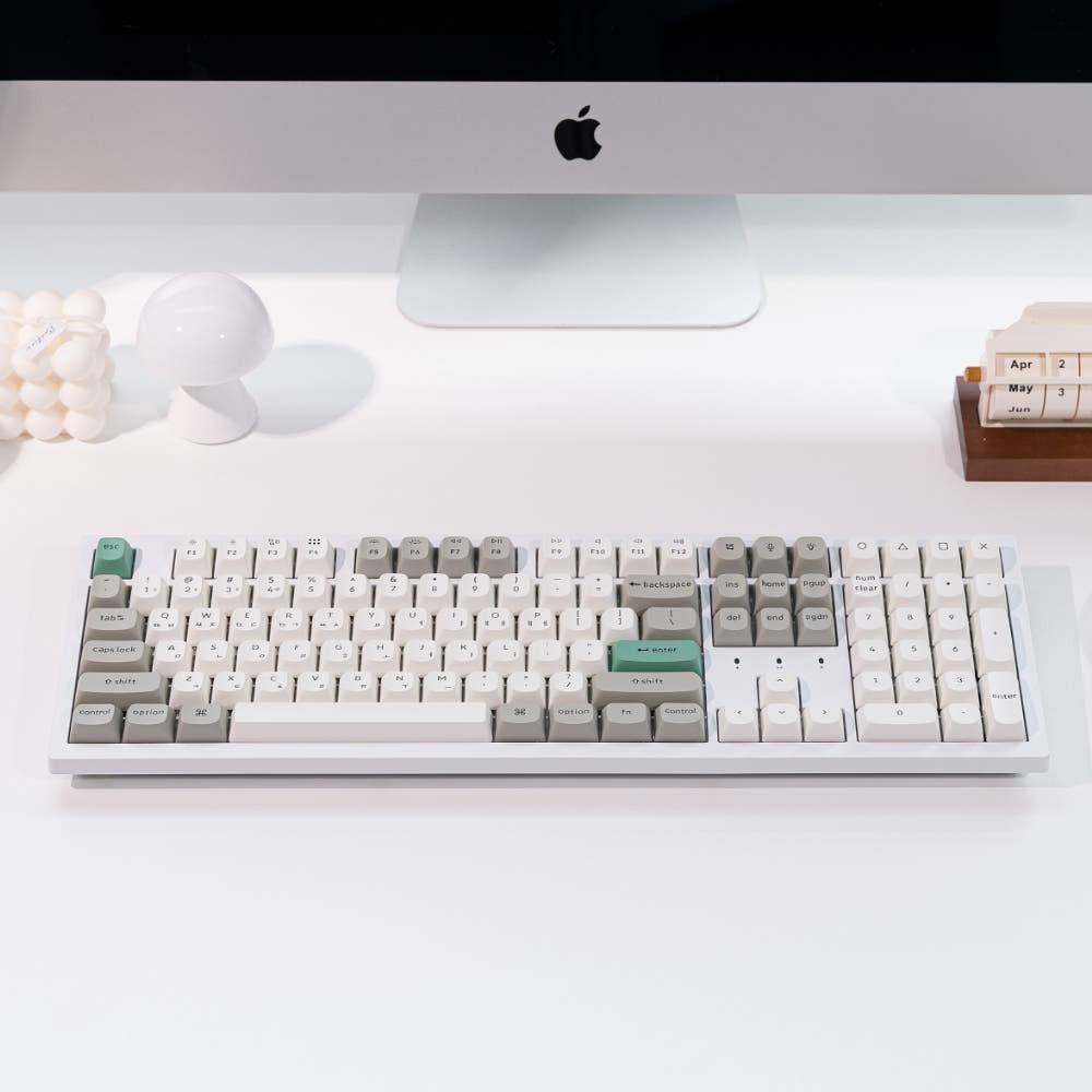 키크론 K10 PRO SE2 저소음 2.4G 핫스왑 무선 기계식 키보드 쉘화이트, 저소음바나나축