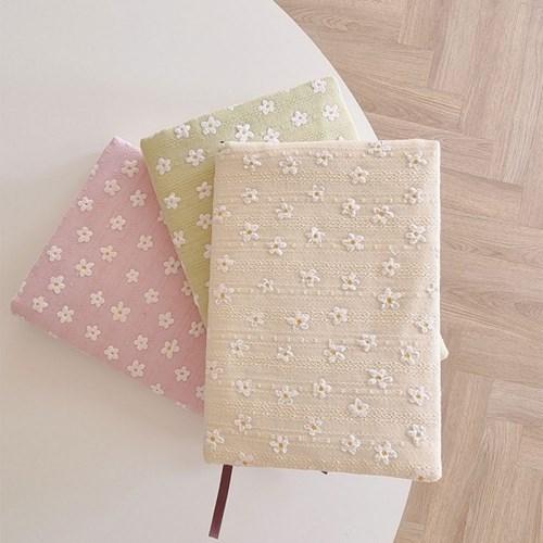 daisy fabric book cover (3colors)