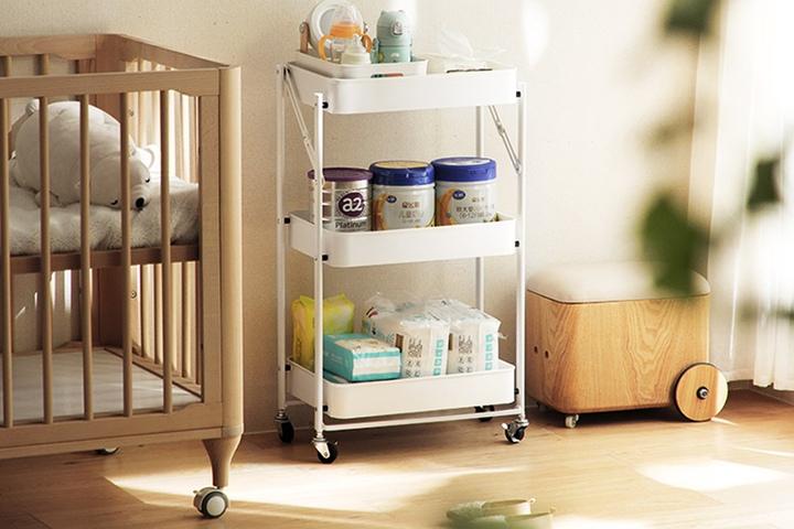 접이식 틈새 수납 이동식트롤리