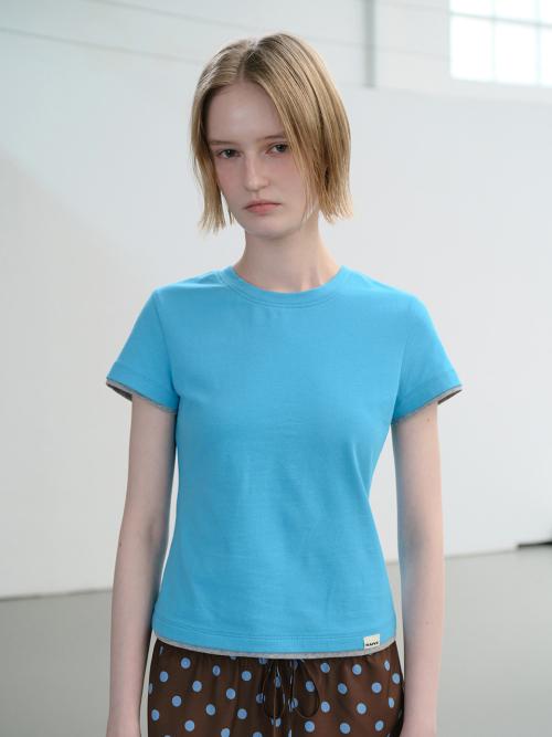 Layered Two-tone T-shirts VW6ME440_5color