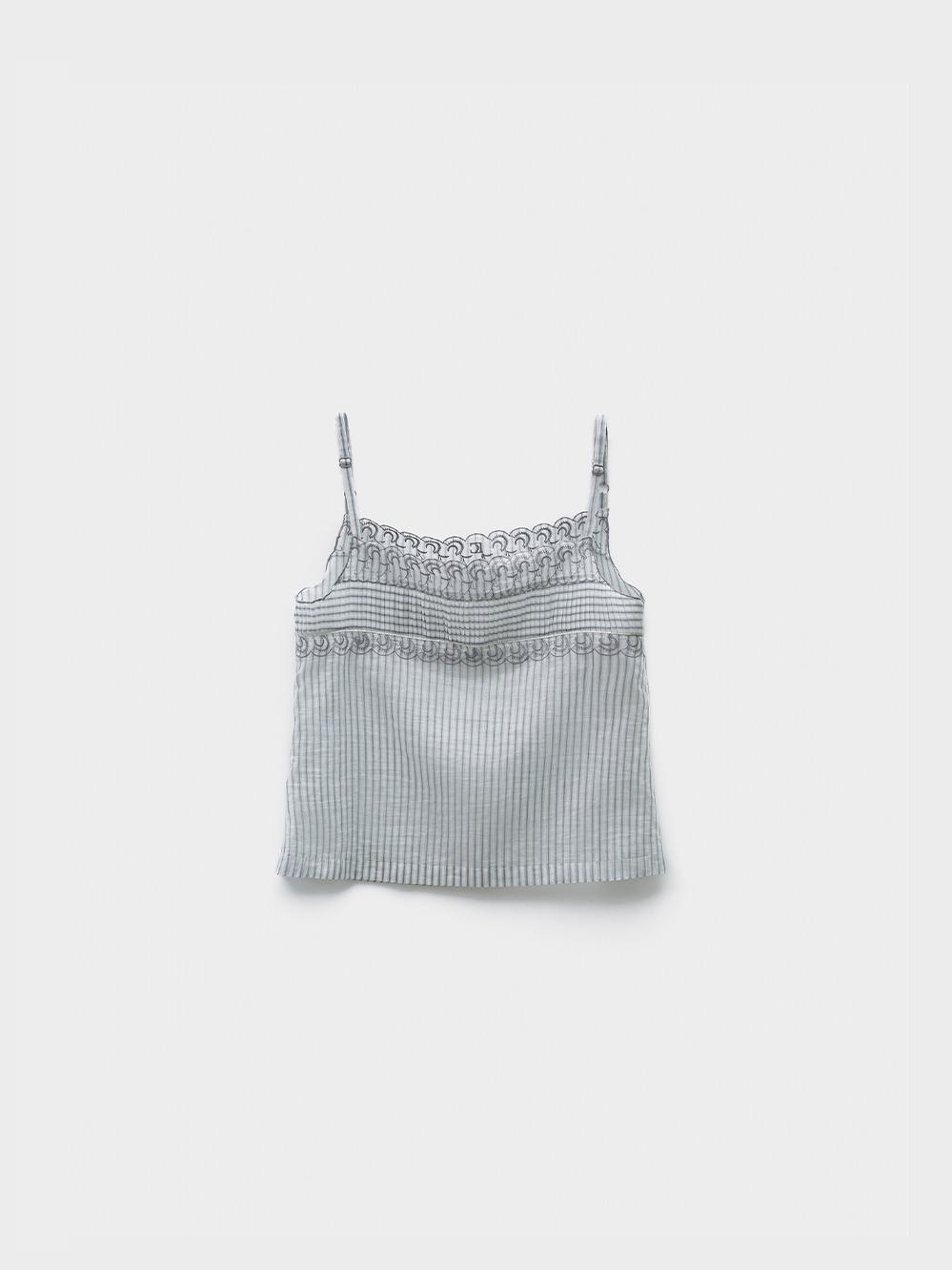 Stripe See-Through Lace Sleeveless_Stripe