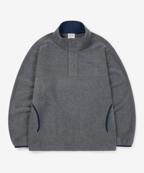 22 플리스 버튼 풀오버 [그레이]