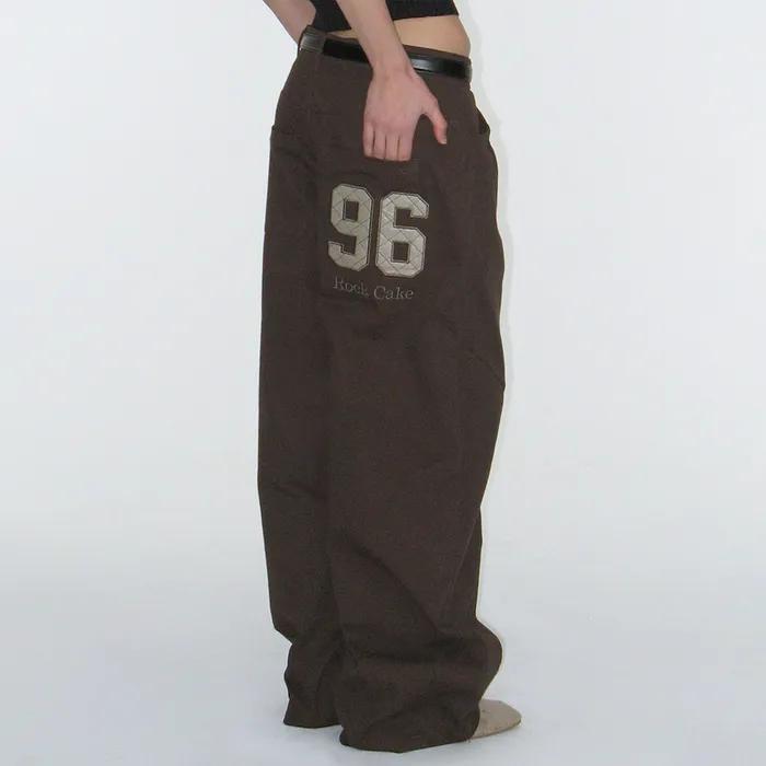 96 Applique Pants - Brown
