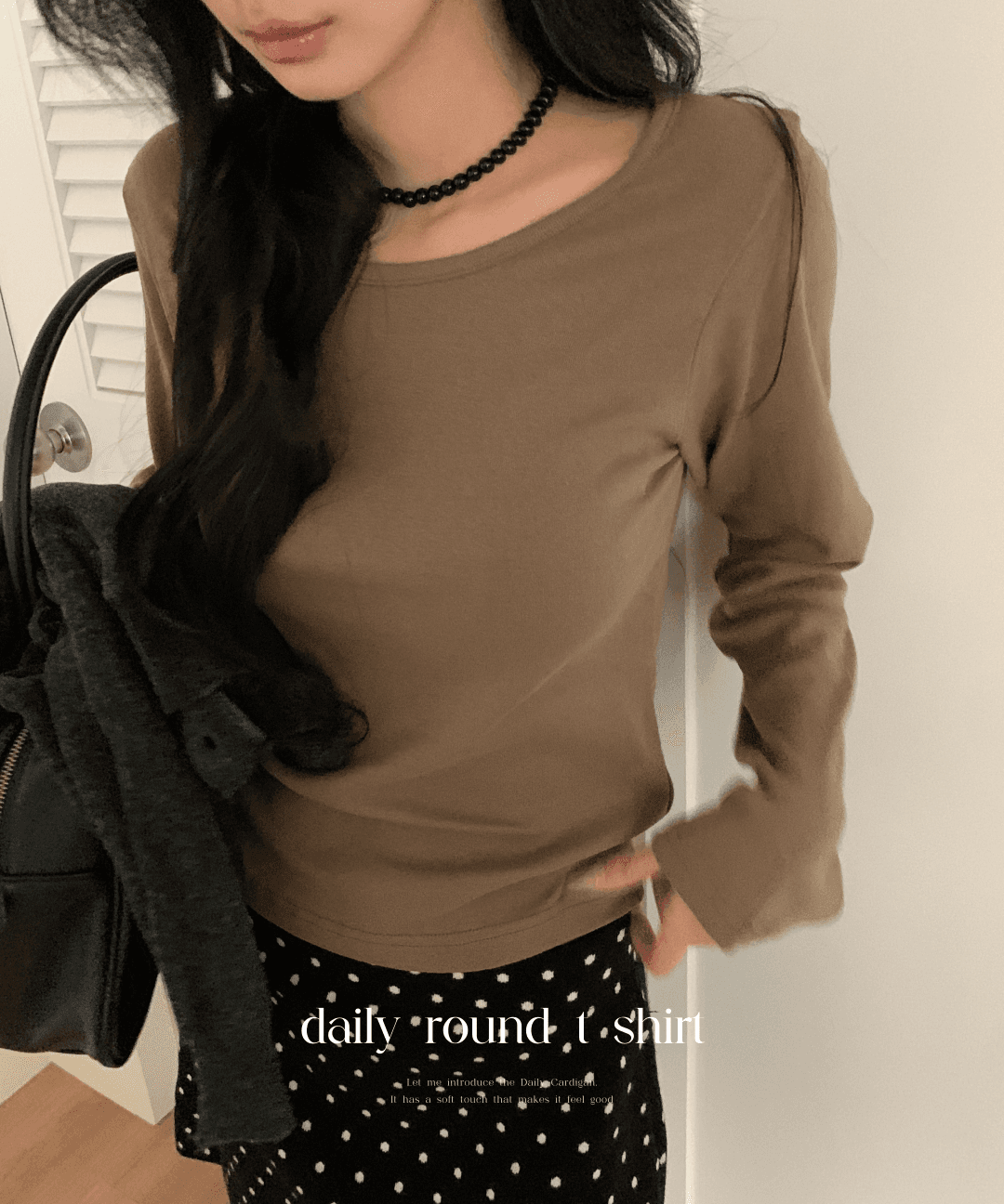 딜라잇문 [단독] [2만장판매💕/기본티] 밀레 라운드 티셔츠/직진배송/U넥긴팔티/긴팔티/이너긴팔티/무지긴팔티/베이직티/기본긴팔티/긴팔흰티/회색긴팔/긴팔면티