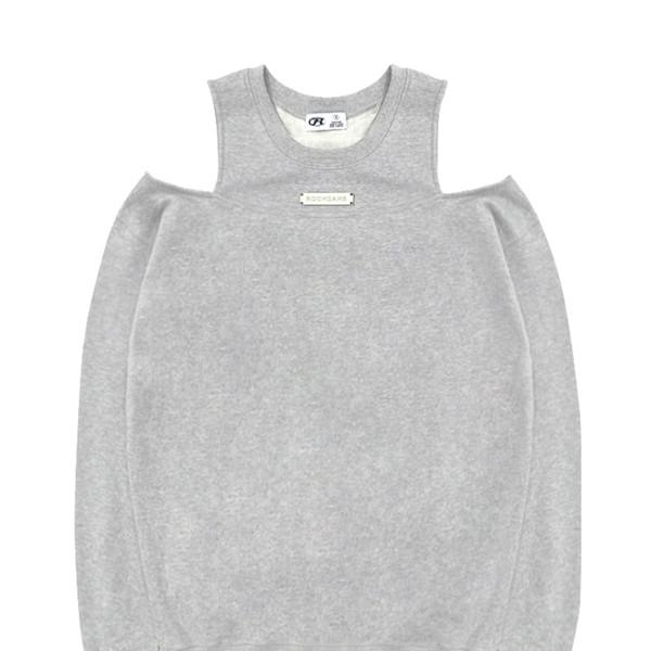[3/10 예약배송] Open Shoulder Sweatshirt - Gray