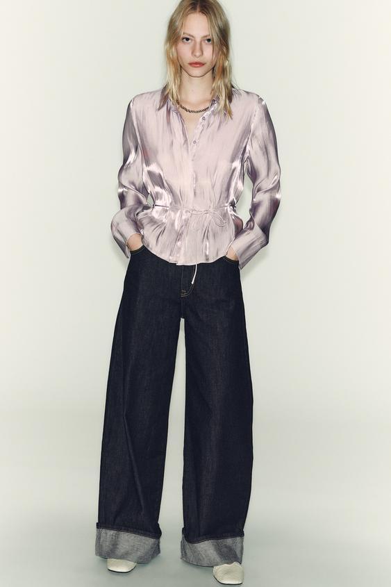 가는 벨트 무지개빛 셔츠