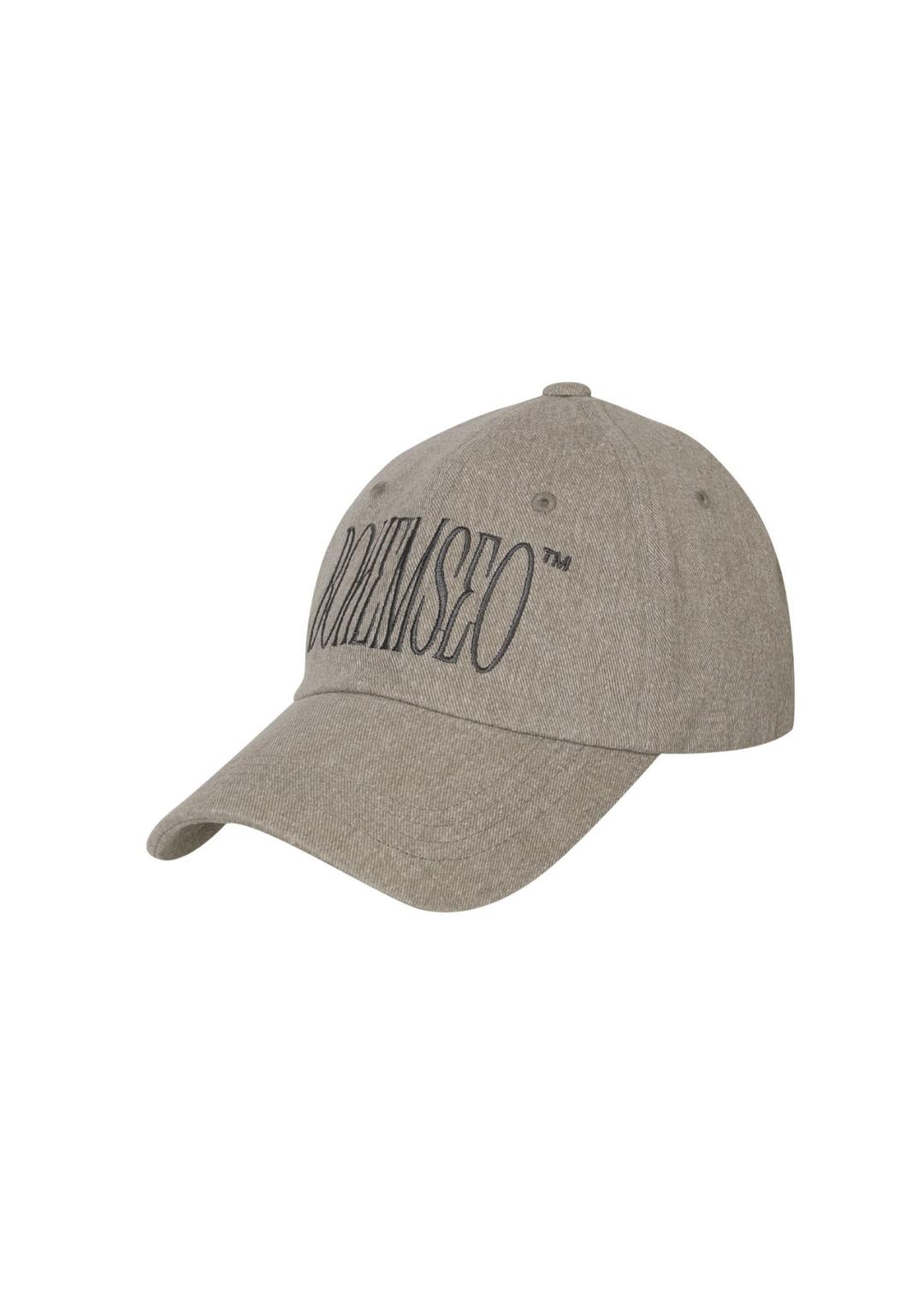SIGNATURE LOGO PIGMENT BALL CAP, BEIGE