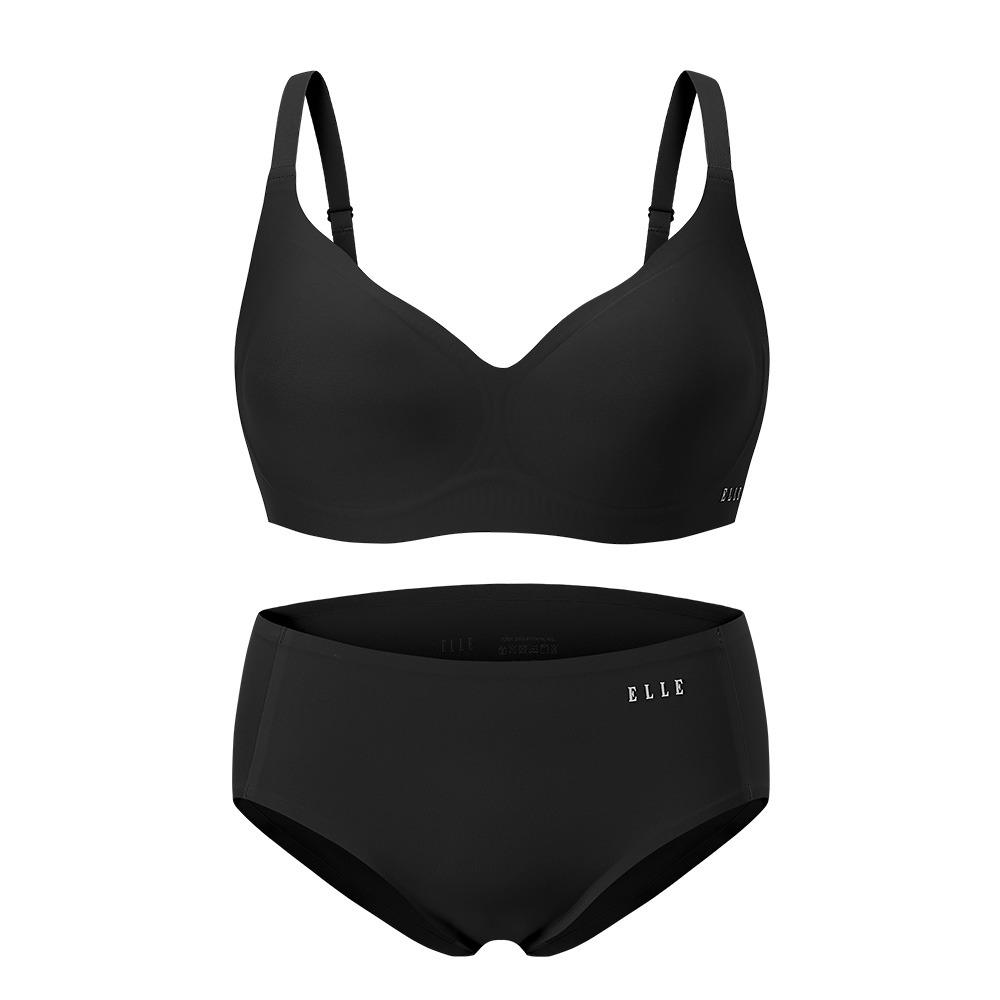 [라이트핏] 쉐딩 브라 팬티 세트 - 블랙