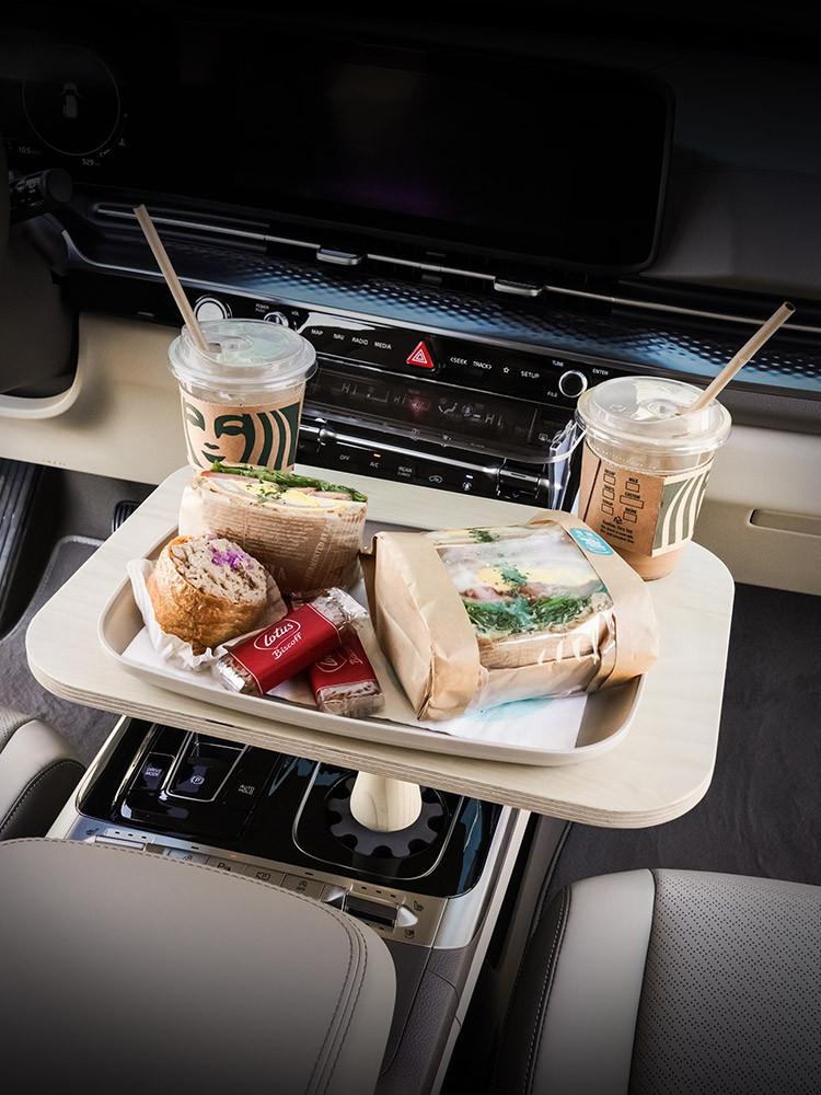 케이엠모터스 다된다 우드 차량용 테이블 차량 식탁 트레이 자동차 테이블