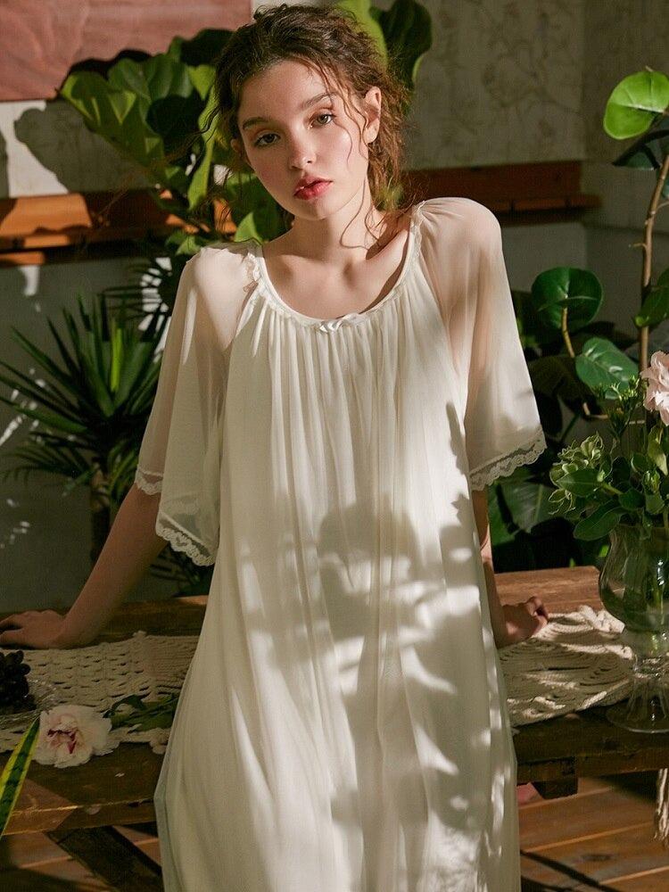 Alexandra's Dainty Sleeve Nightgown - S