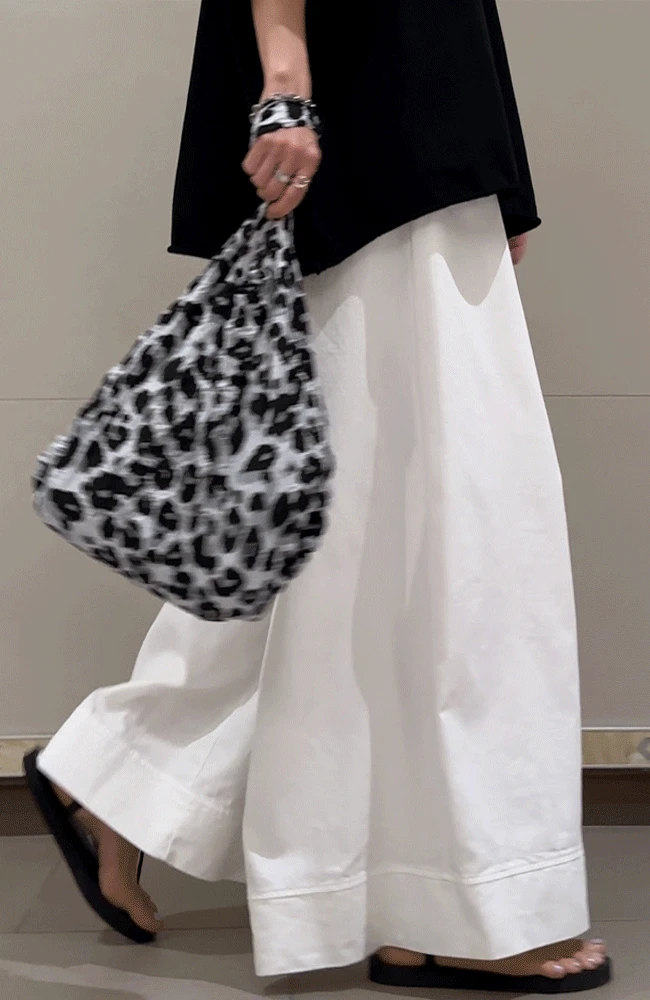 flare banding wide pants