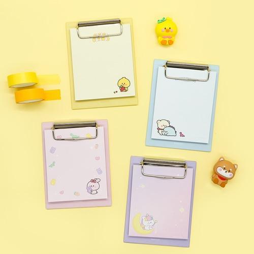 쪼꼬미친구들 떡메 클립보드 메모카드 무지 공시생 단어장 미니 노트패드 다꾸 다이어리