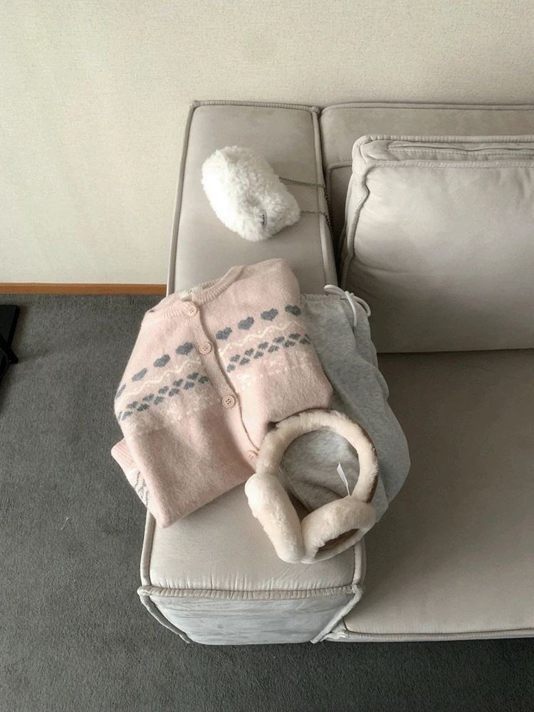 [🎀러블리/부들촉감] 러브 스노우 울 가디건