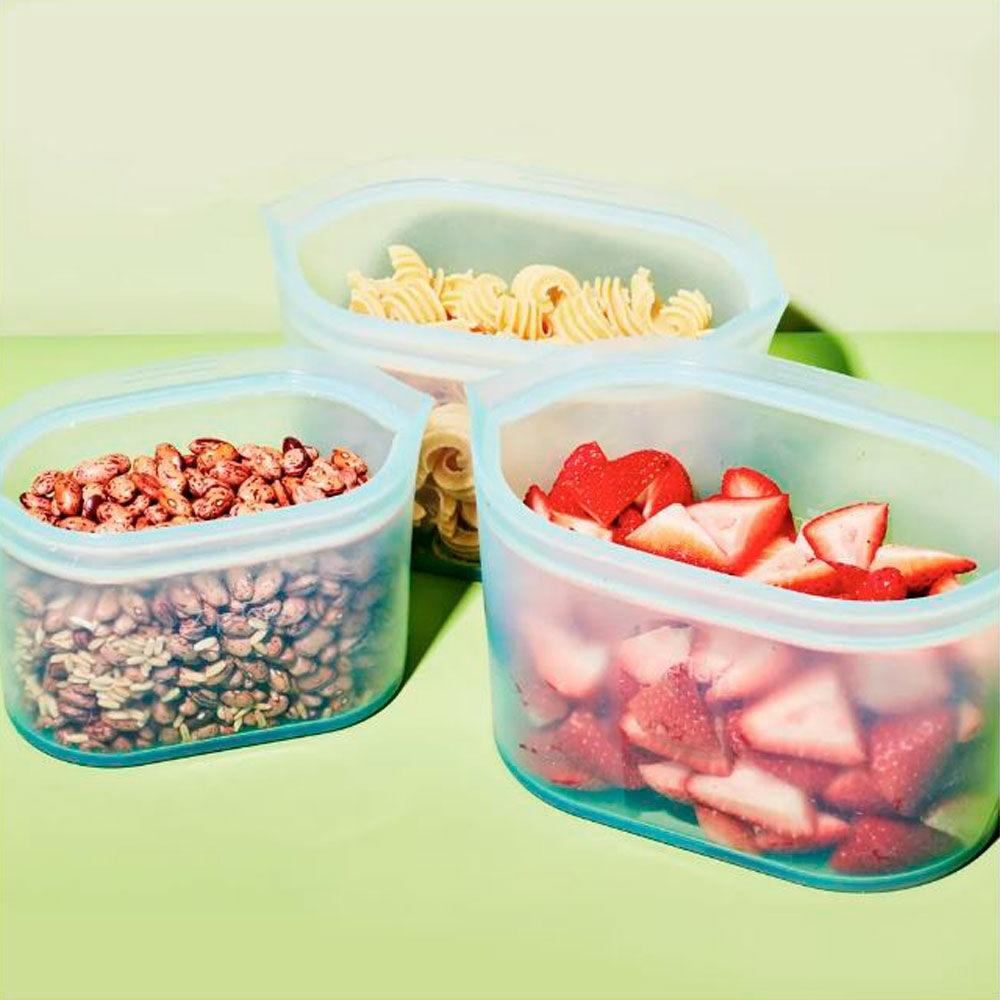 집탑 실리콘 지퍼백 디쉬 3종 세트