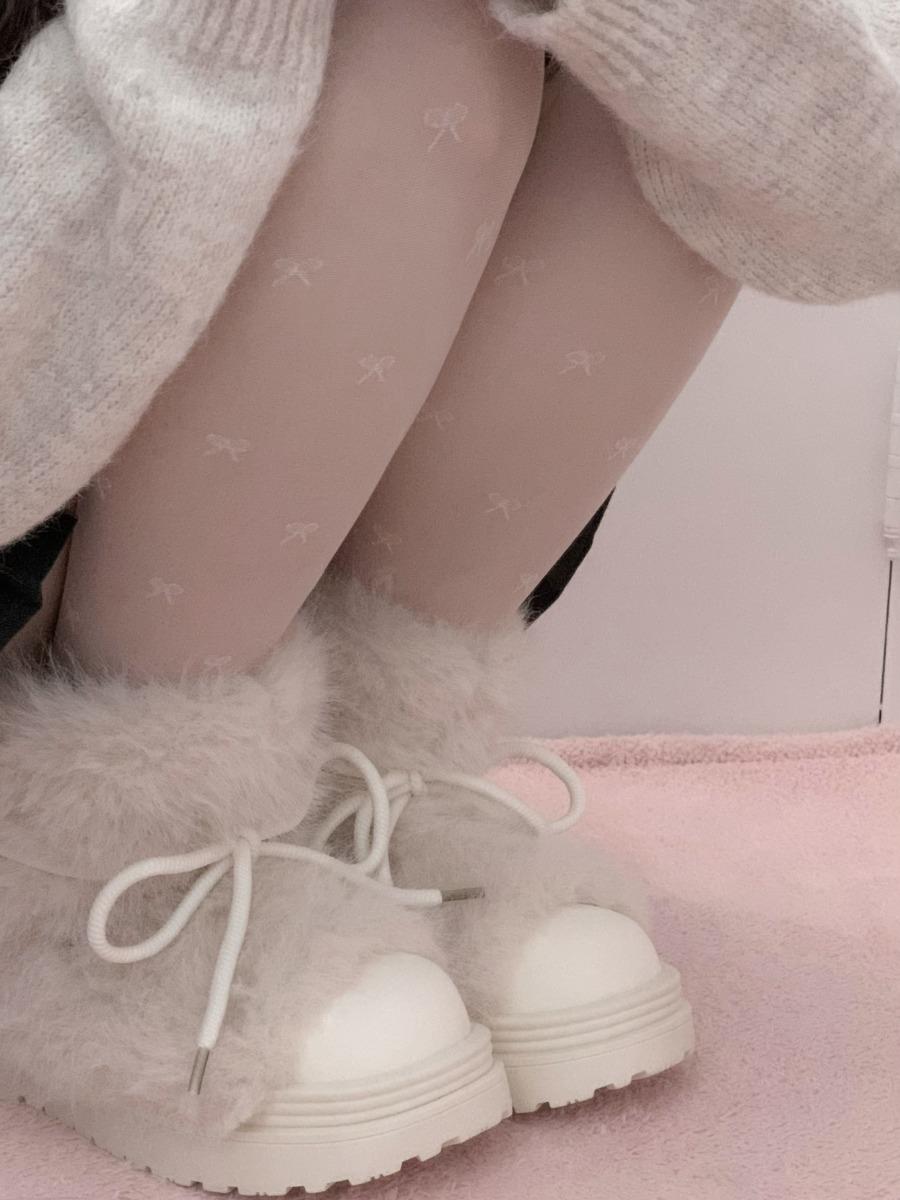 플러피 퍼 스노우 부츠