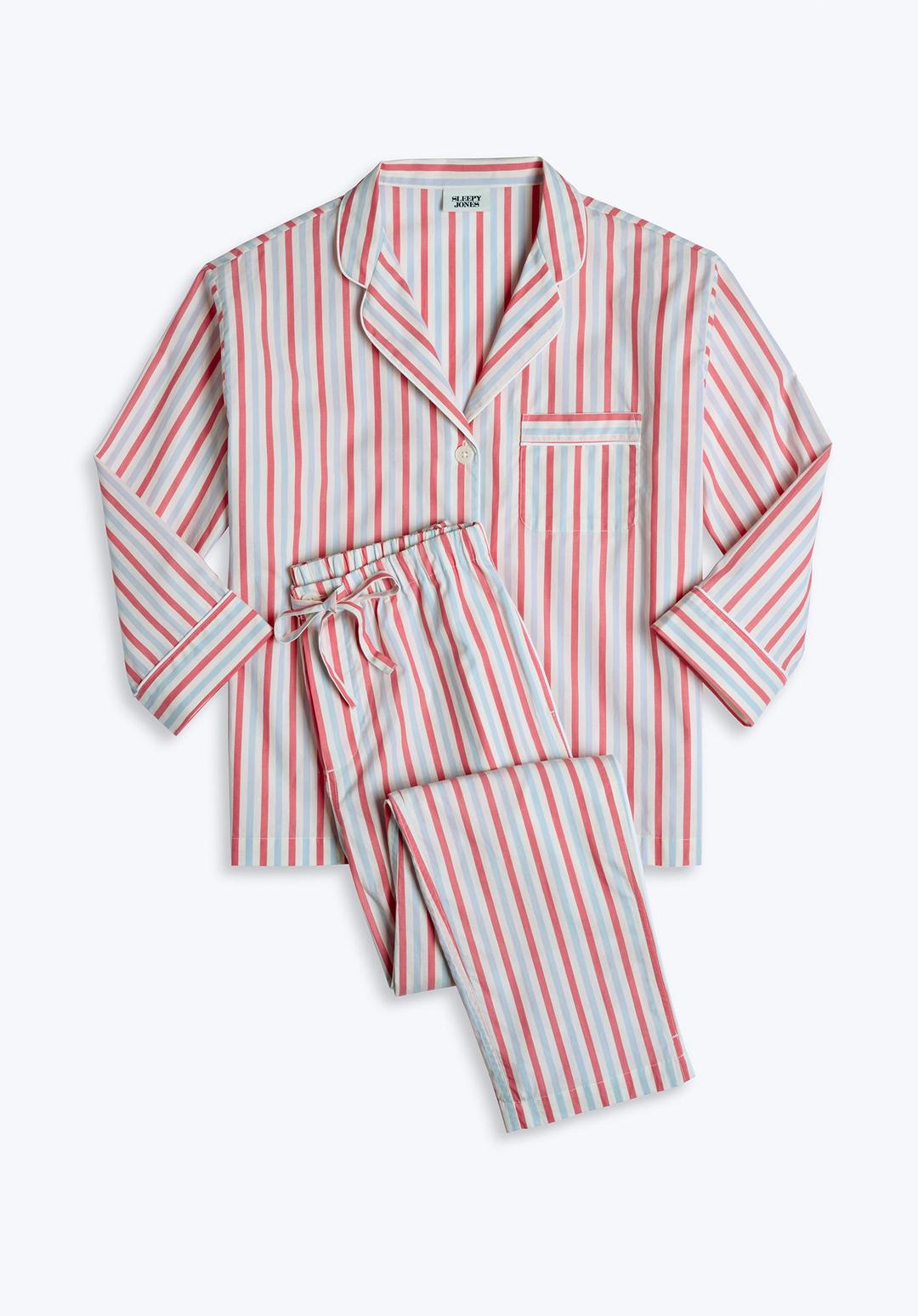 Marina Pajama Set in Nostalgic Stripe - Nostalgic Stripe / XS