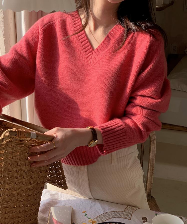 미뉴에트 [울 100%] Semon knit (핑크)