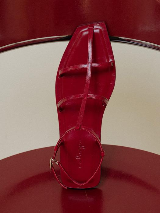 LOE STRAP SANDAL_RED