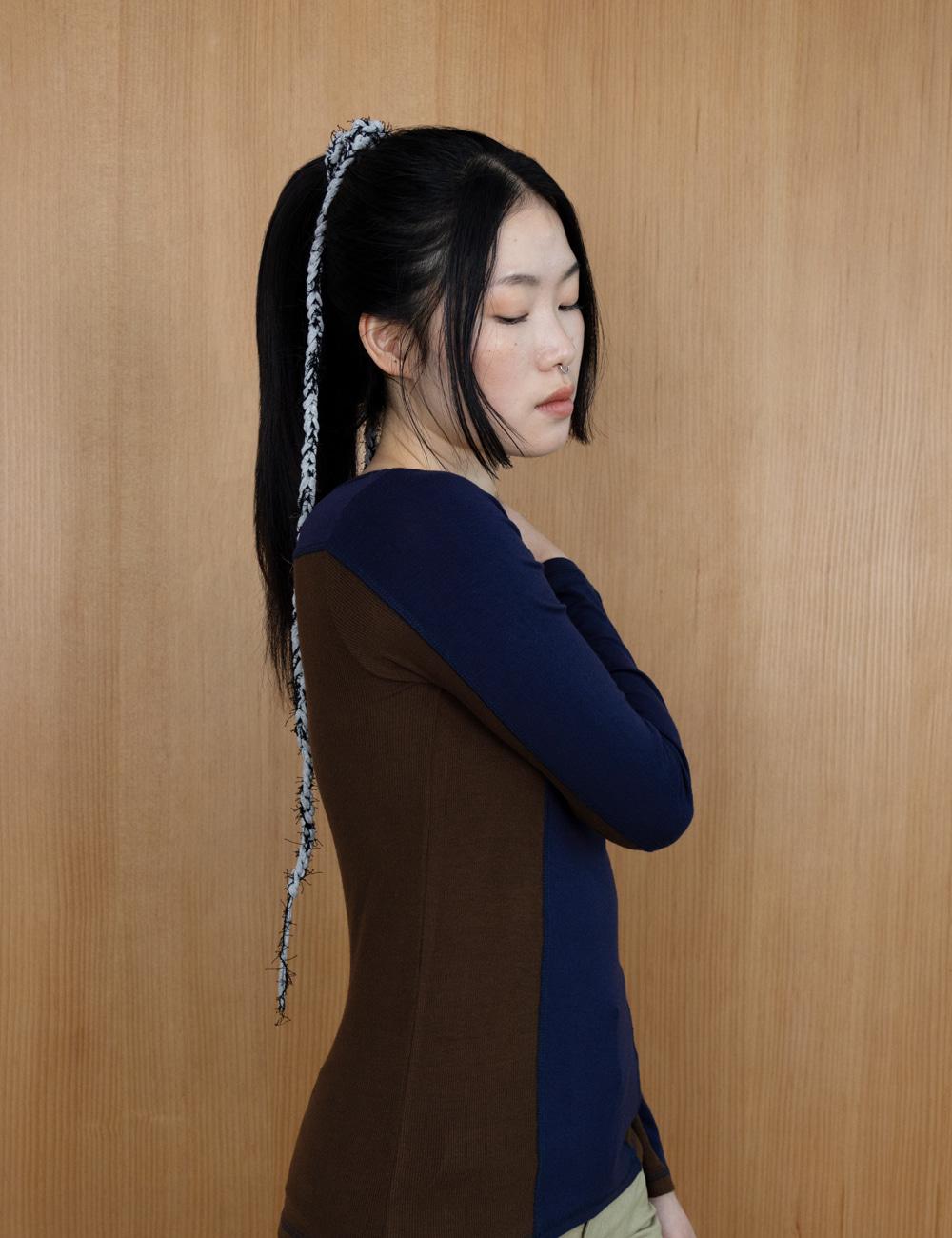 Line Rip Long Sleeve in Navy