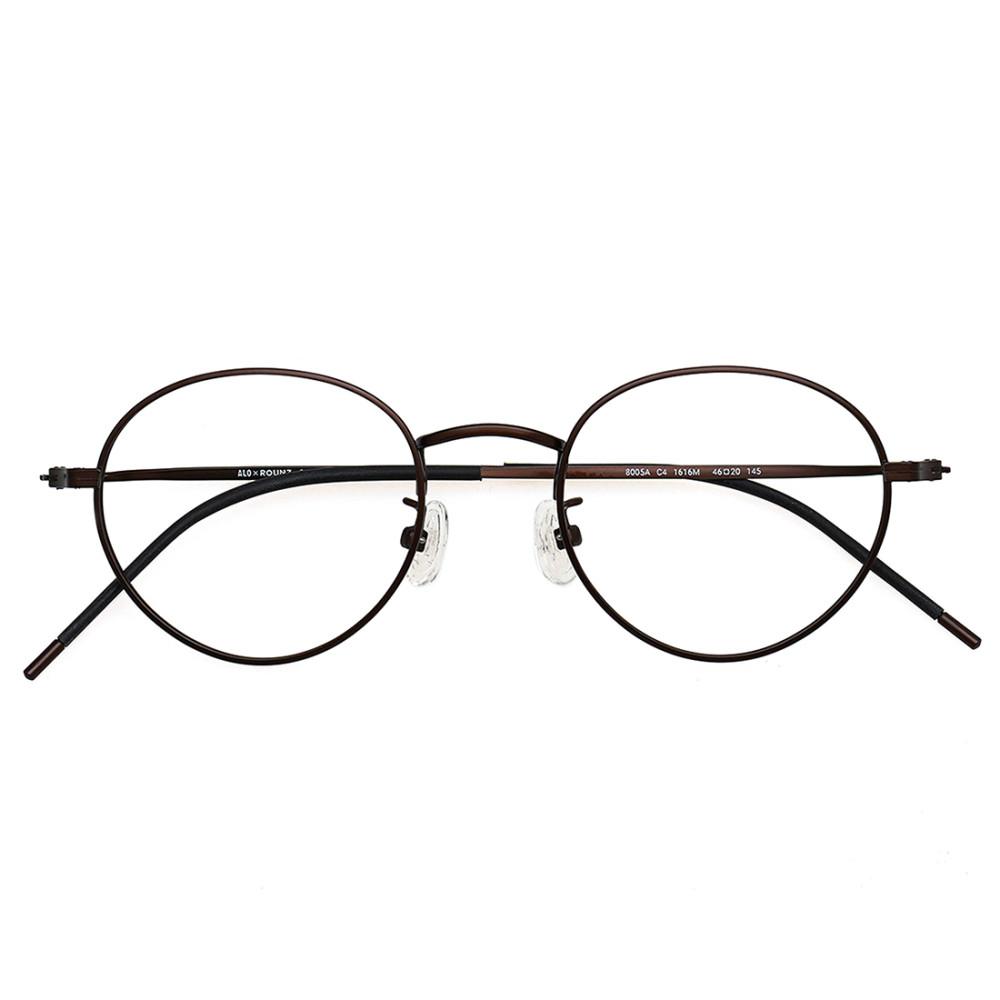 [ALOXROUNZ] AR8005A C4 브라운 라운드 메탈 안경테