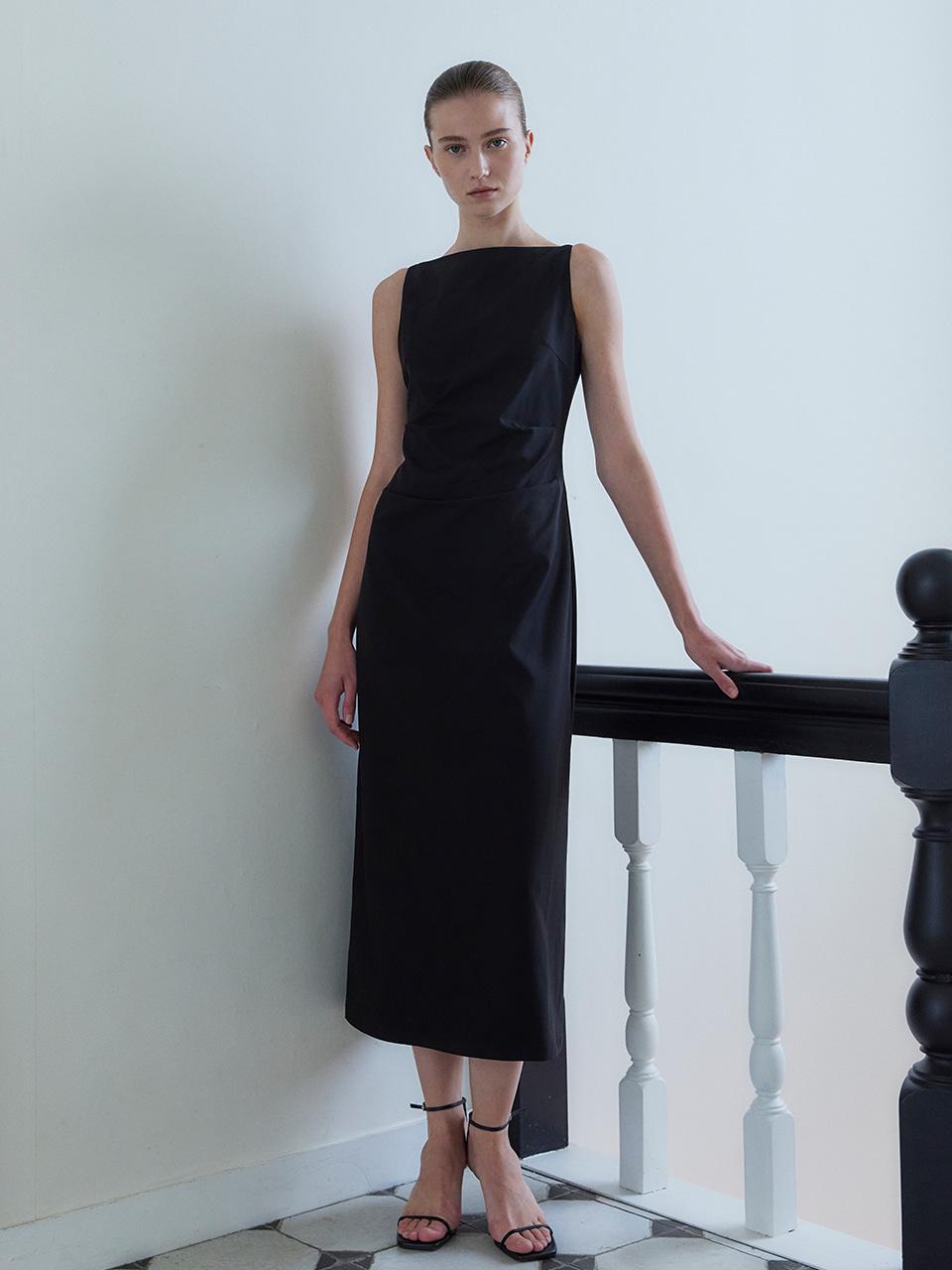 SLOUCH WAIST DRESS BLACK