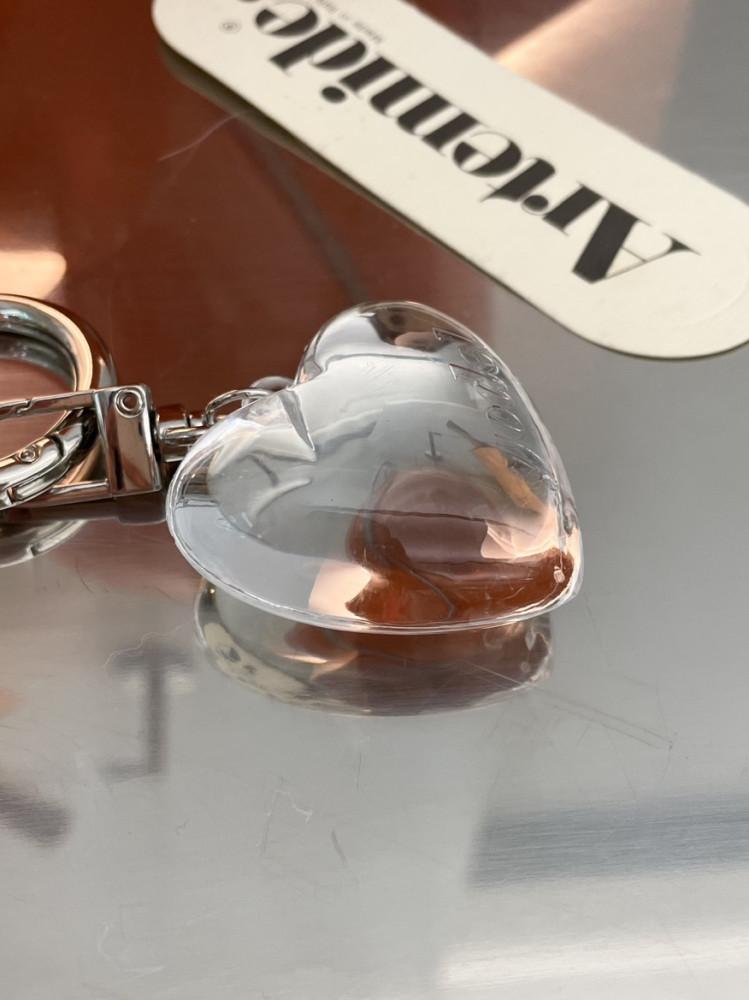 투명하트키링 HANDMADE 클리어 참 키홀더 가방장식