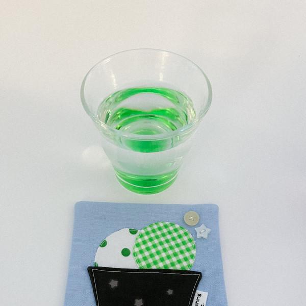 icecream tea coaster (green)