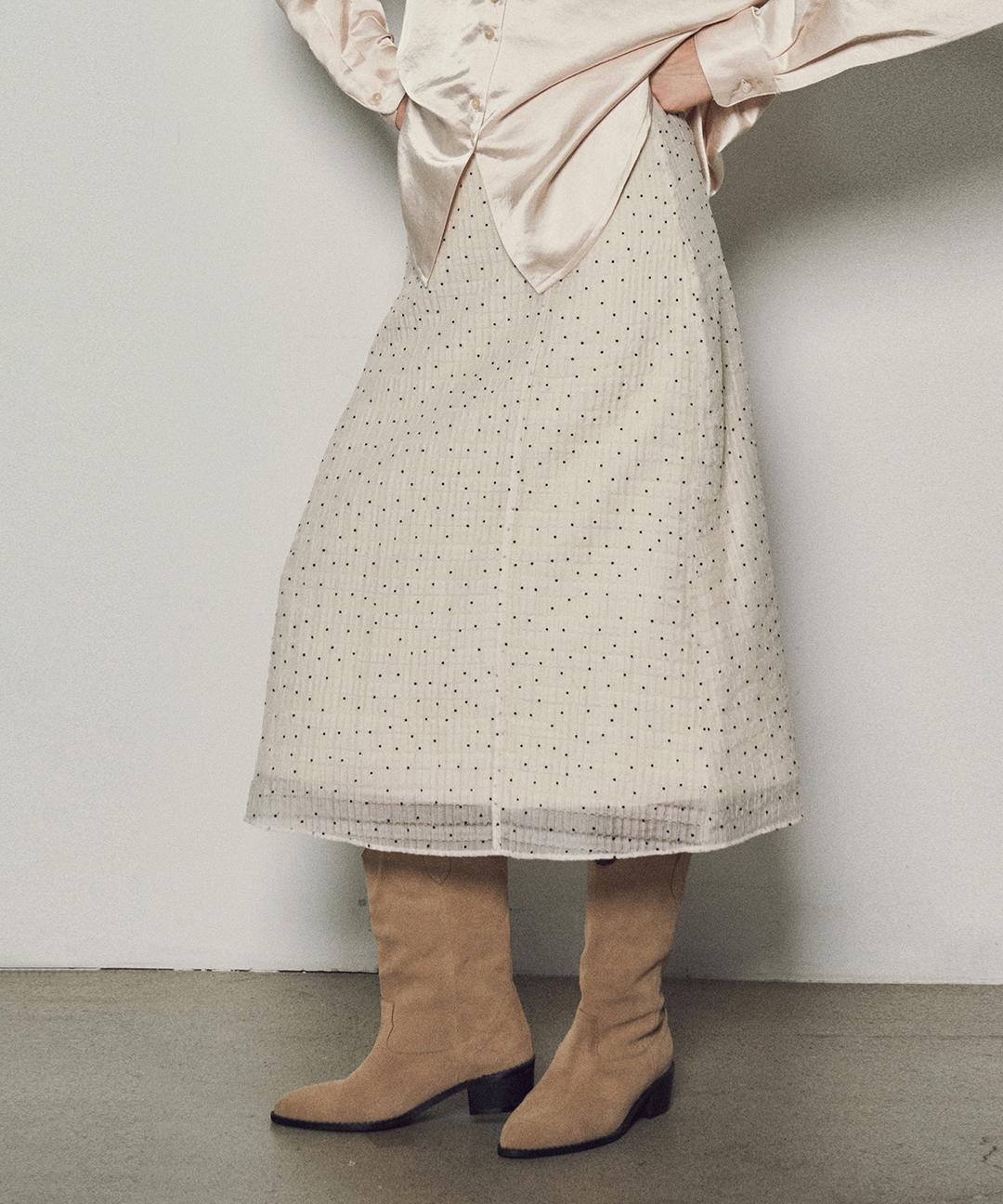 씨타 Dot See-through Layered Skirts_CTS609(2color)
