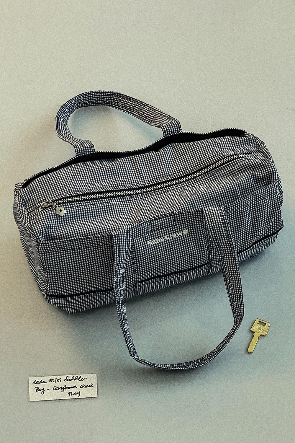 NANA MINI DUFFLE BAG - GINGHAM CHECK