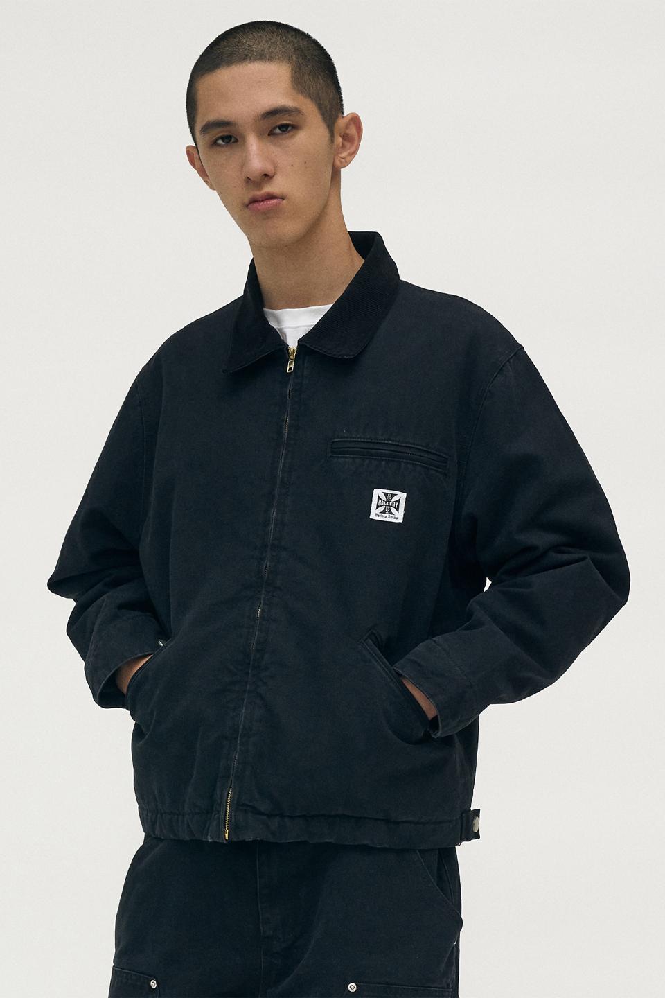 13.5OZ VINTAGE WASHED PADDED WORK JACKET [BLACK]