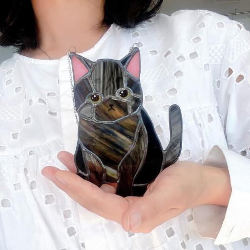 스테인드글라스 반려묘 썬캐쳐