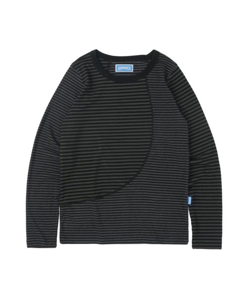 써넥트(SUNNECT)  Truth Striped LS Tee - Charcoal - 사이즈 & 후기 | 무신사