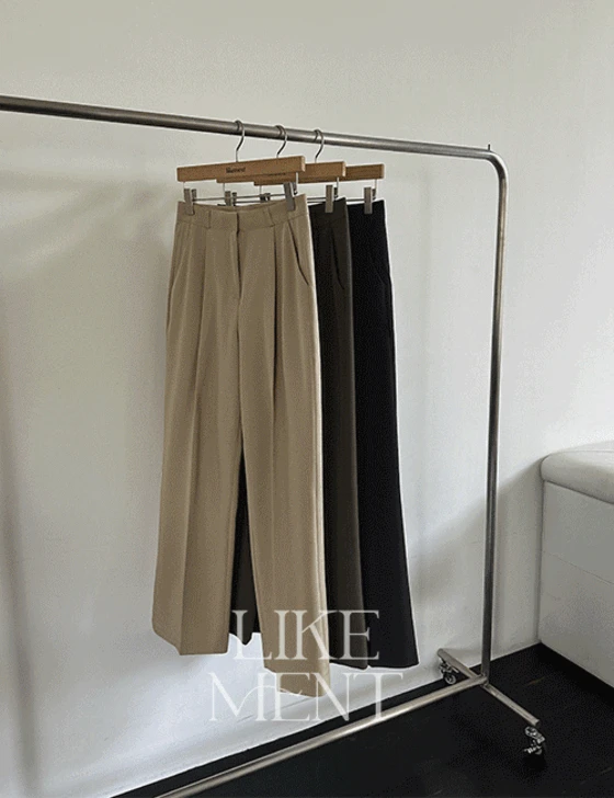 [17만장돌파] [LIKEMENT] 시즈닝 핀턱 슬랙스 (SL) - 3color (가을ver.)