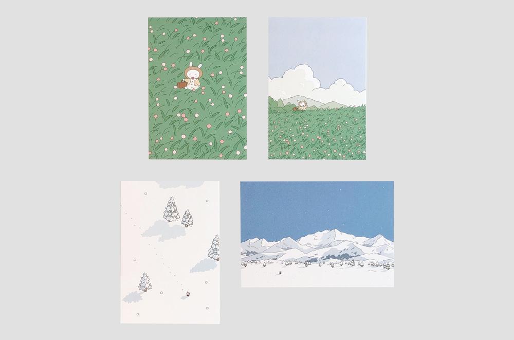 [우이] letter 엽서 4종