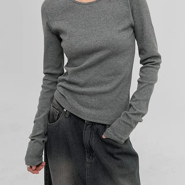 [2만장판매] [MADE] 더츠비 라운드 긴팔티 [상의 기본 티셔츠 데일리 긴팔 티셔츠 긴소매 롱슬리브 스탠다드핏 슬림핏 레이어드]