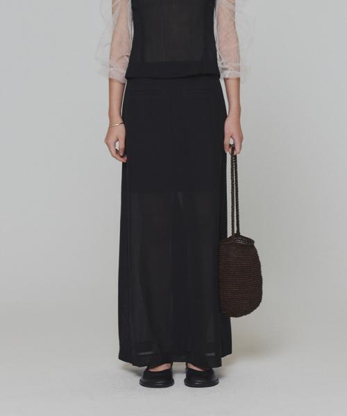 SHEER MAXI LONG SKIRT