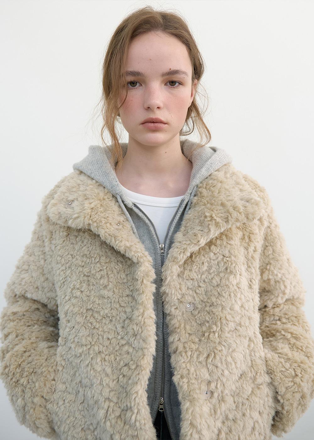 [3차 한정수량/예약배송] Molly fur jacket (beige)