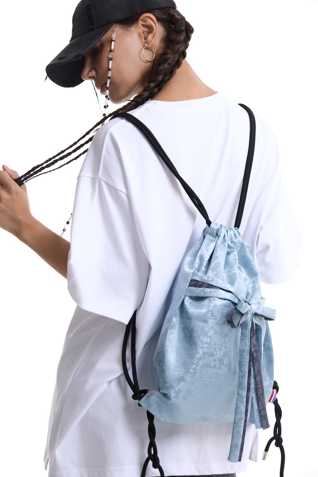 매듭 봇짐 - Ribbon String back pack (Blue) -2차