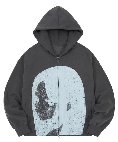 얼킨 X 이예린 아티스트 캄 워터 후드 집업_차콜