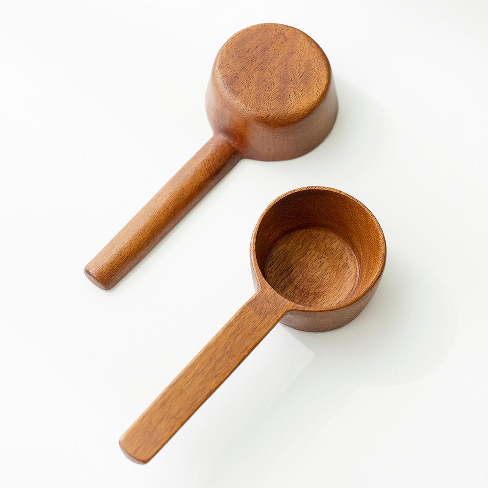 [쿠베르] 우드 커피 스쿱 양념 스푼, 미니 수저 나무 커트러리 홈 카페 용품 캠핑 소품