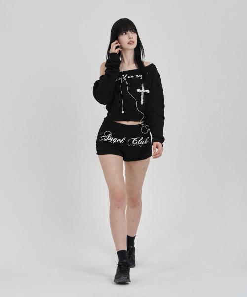 Black Angel sweat shorts
